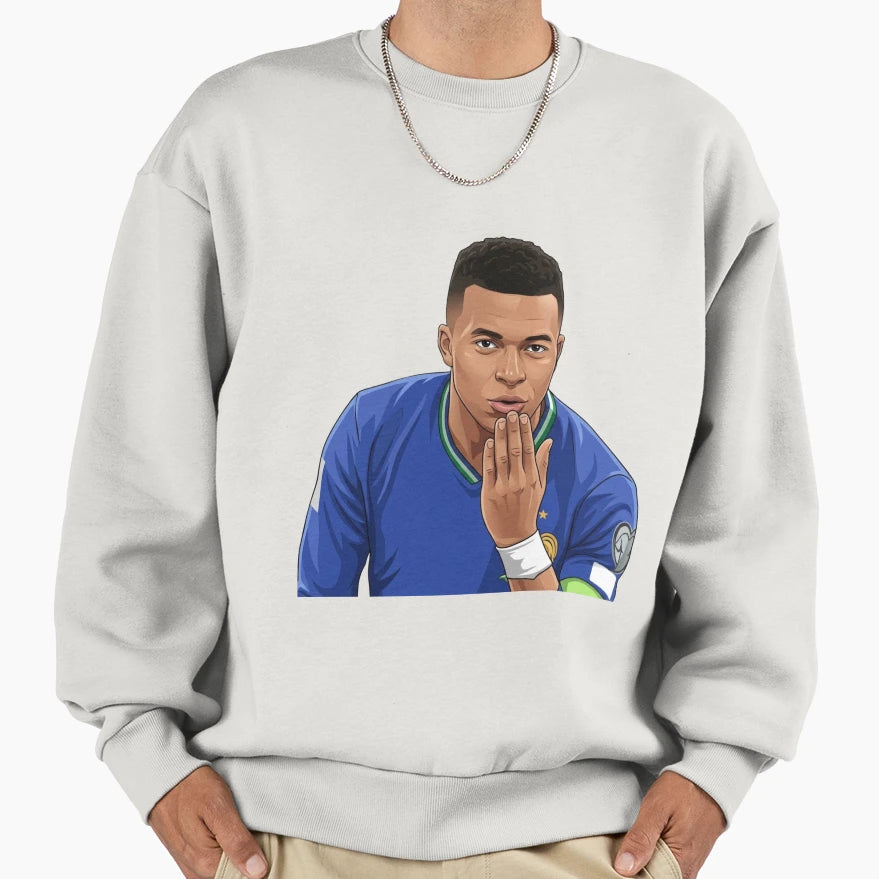 Stylized Soccer Player Sweatshirt - Minimalist Print Men Women - T-Shirt, Sweatshirt, Hoodie