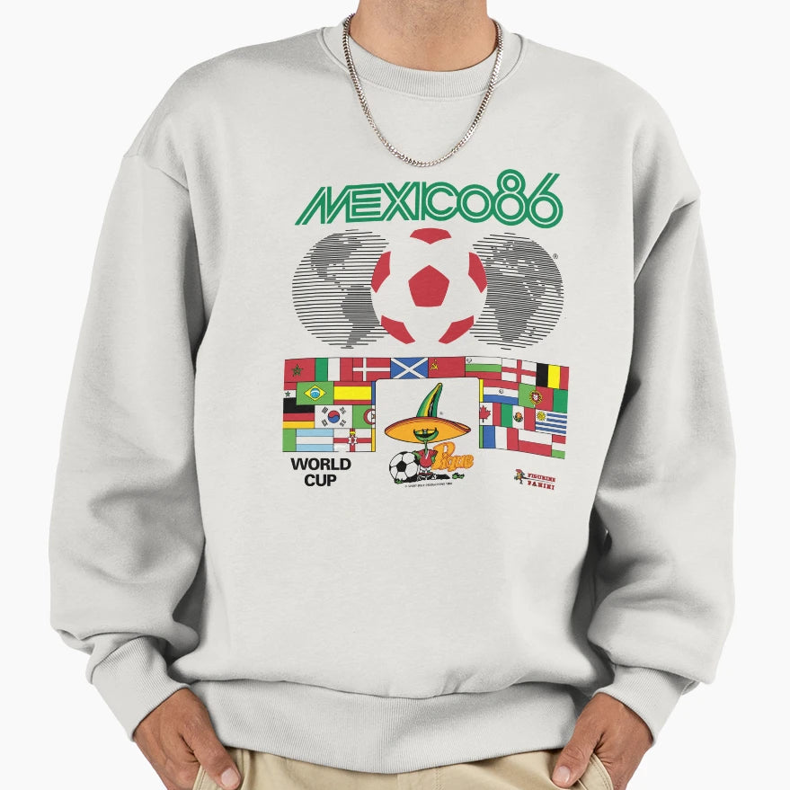 Mexico 86 World Cup Logo Sweatshirt - Streetwear Style for Adults - T-Shirt, Sweatshirt, Hoodie