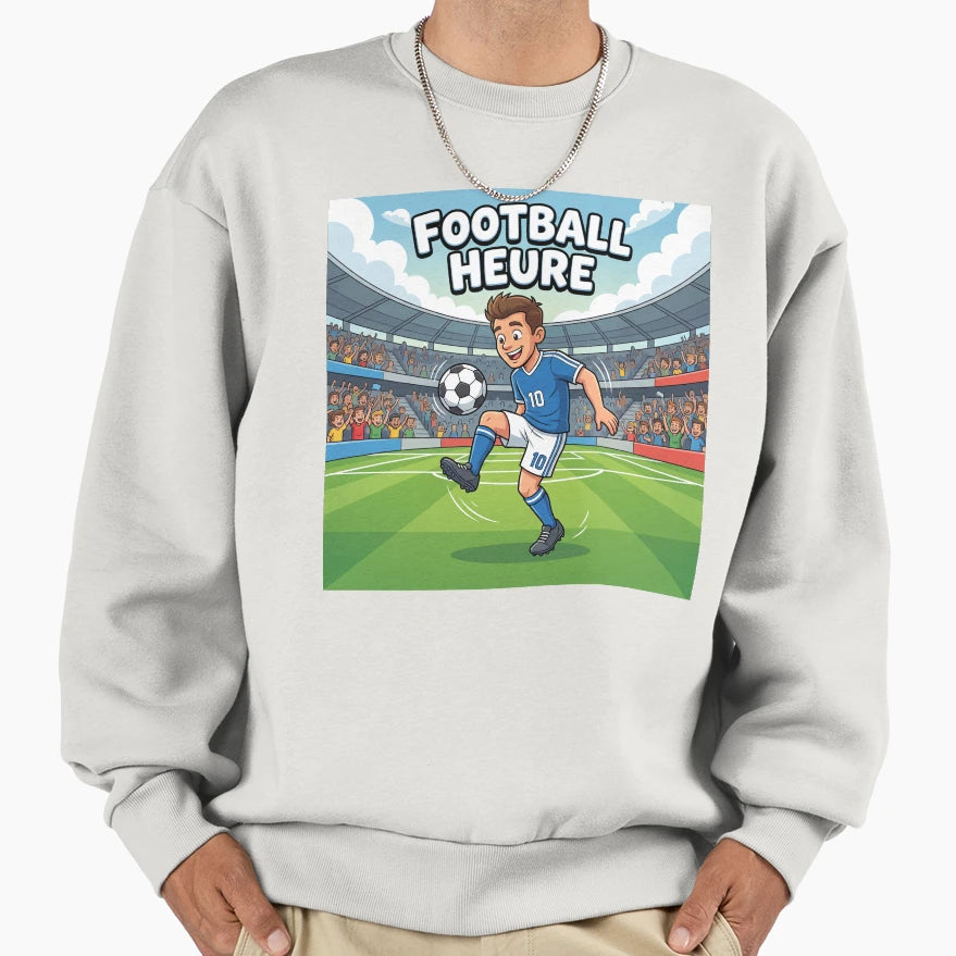 Football Time Football Player Sweatshirt - Aesthetic Graphic Men Women - T-Shirt, Sweatshirt, Hoodie