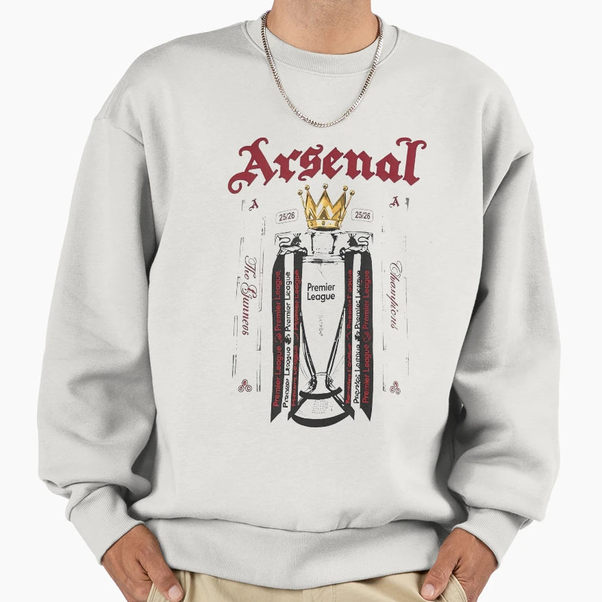 Arsenal Fc Champions 2026 Premier Sweatshirt - Custom Art Print Men Women - T-Shirt, Sweatshirt, Hoodie