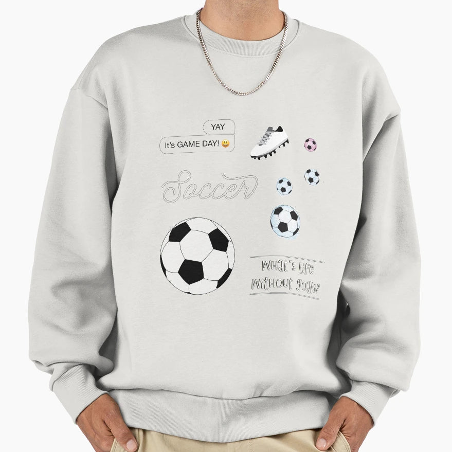 White Watercolor Soccer Pack Sweatshirt - Custom Art Print Men Women - T-Shirt, Sweatshirt, Hoodie