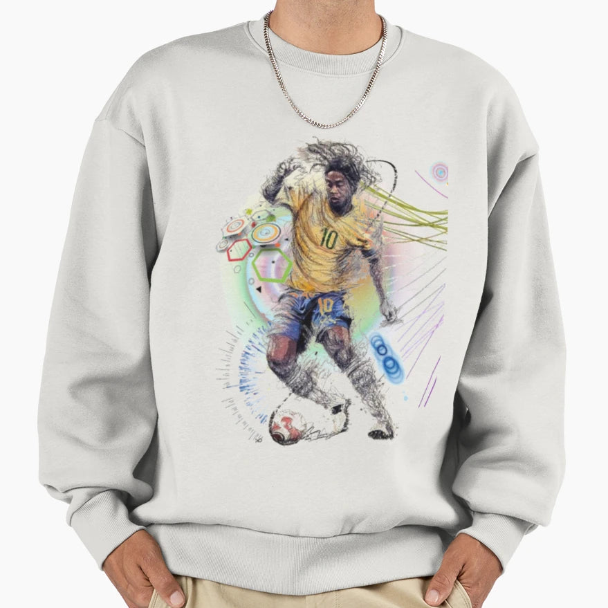 Football Ronaldinho Playmaker Sweatshirt - Unique Graphic Men Women - T-Shirt, Sweatshirt, Hoodie