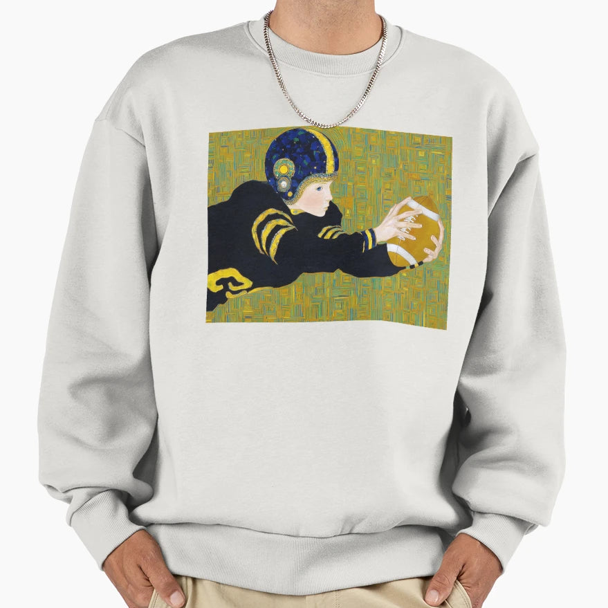 Football Player Action Sweatshirt - Minimalist Print Men Women - T-Shirt, Sweatshirt, Hoodie