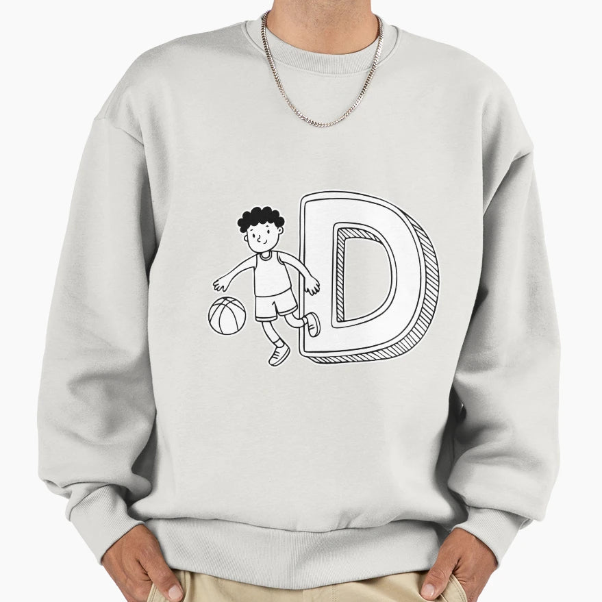 Dribbling Basketball Beside Sweatshirt - Casual Everyday Wear for Adults - T-Shirt, Sweatshirt, Hoodie