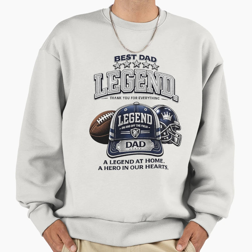 Legend Navy And Silver Baseball Cap Sweatshirt - Unique Graphic for Adults - T-Shirt, Sweatshirt, Hoodie