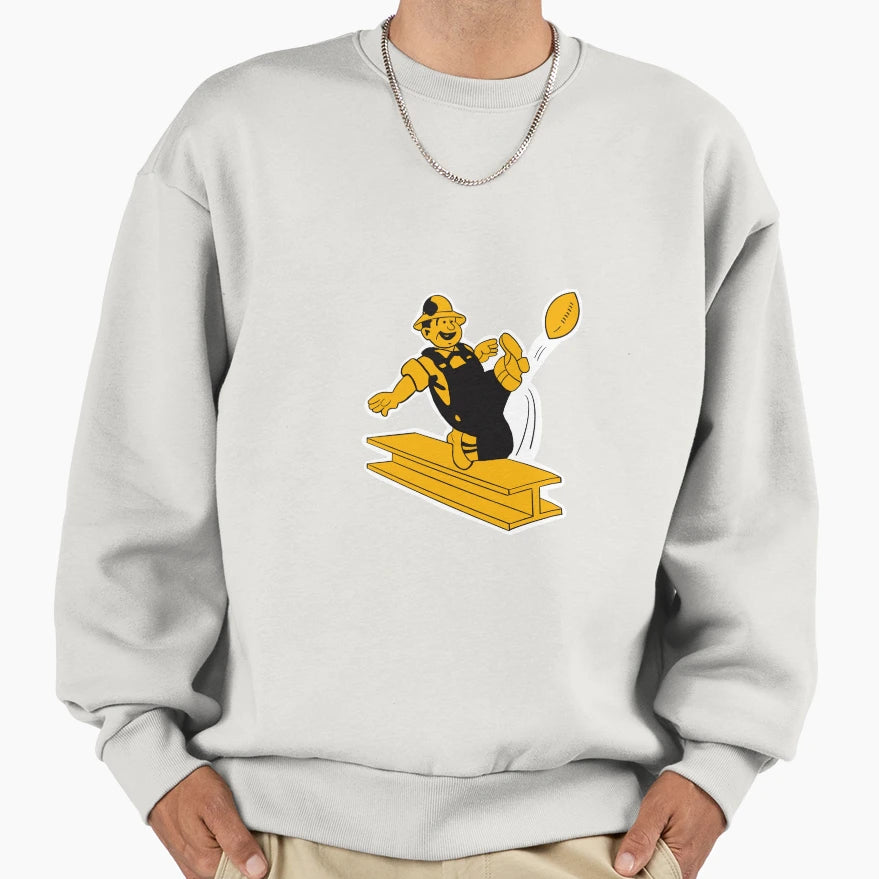 Old School Steeler Sweatshirt - Custom Art Print for Adults - T-Shirt, Sweatshirt, Hoodie