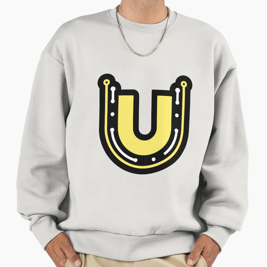 Illustration Letter U Esports Sweatshirt - Novelty Apparel for Adults - T-Shirt, Sweatshirt, Hoodie