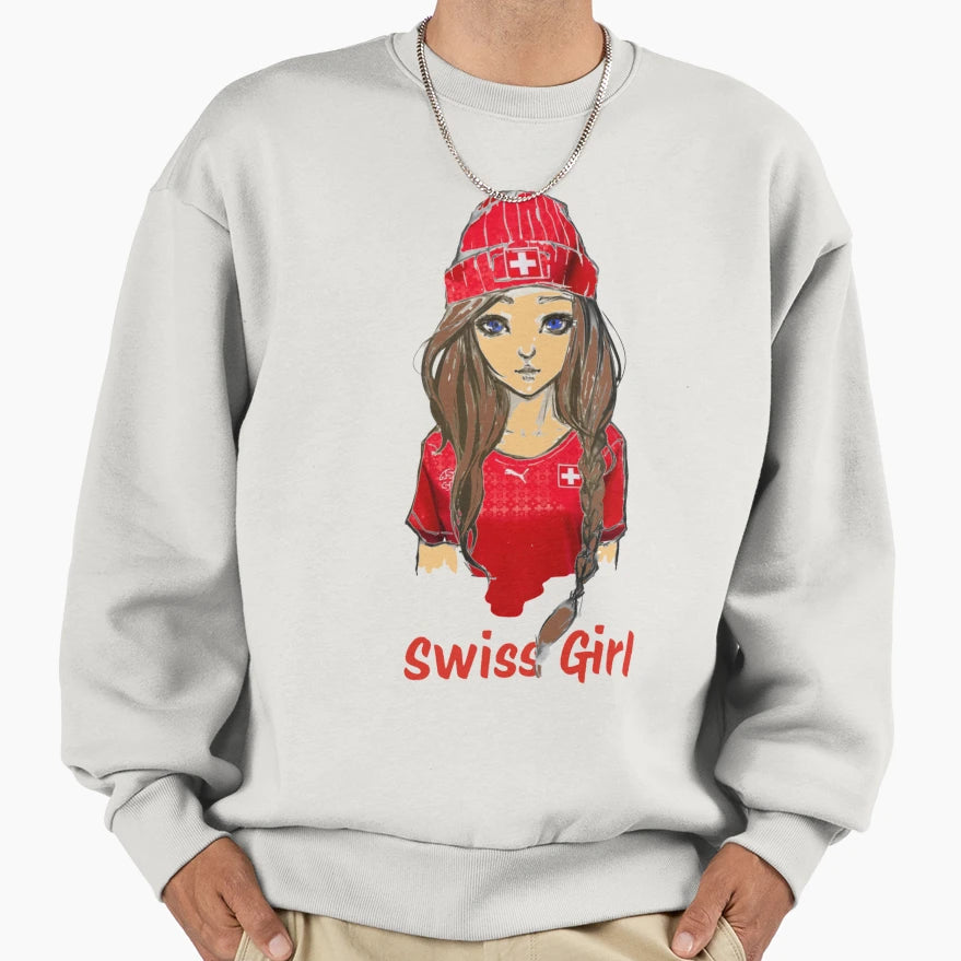 Swiss Football Fan Sweatshirt - Minimalist Print Men Women - T-Shirt, Sweatshirt, Hoodie