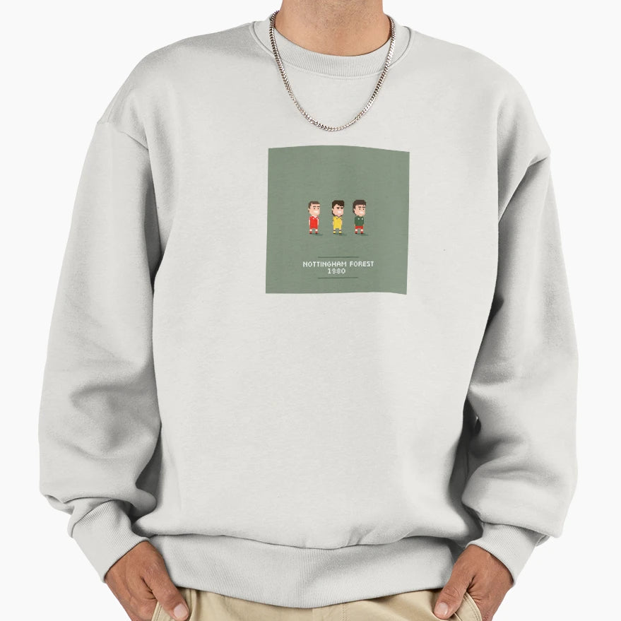 Nottingham Forest 1980 Kits Sweatshirt - Aesthetic Graphic for Adults - T-Shirt, Sweatshirt, Hoodie