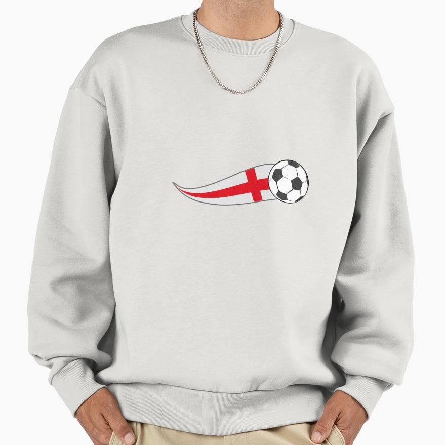 England Flag Football Sweatshirt - Graphic Print for Adults - T-Shirt, Sweatshirt, Hoodie
