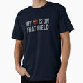 My Heart Is Field Proud Football Parent T-Shirt - Novelty Apparel Unisex - T-Shirt, Sweatshirt, Hoodie