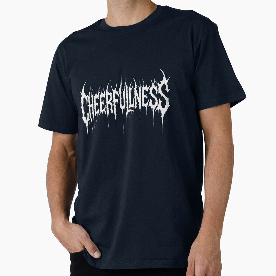 Cheerfulness White Gothic Lettering by Unique-moments - Adult & Kids T-Shirts, Sweatshirts & Hoodies apparel design preview 1