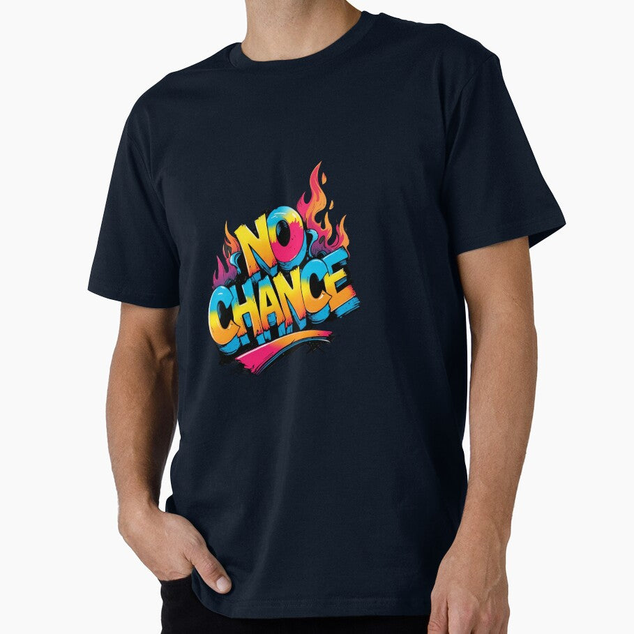 Vibrant "No Chance" Graffiti Fire Text Art by - Adult & Kids T-Shirts, Sweatshirts & Hoodies apparel design preview 1