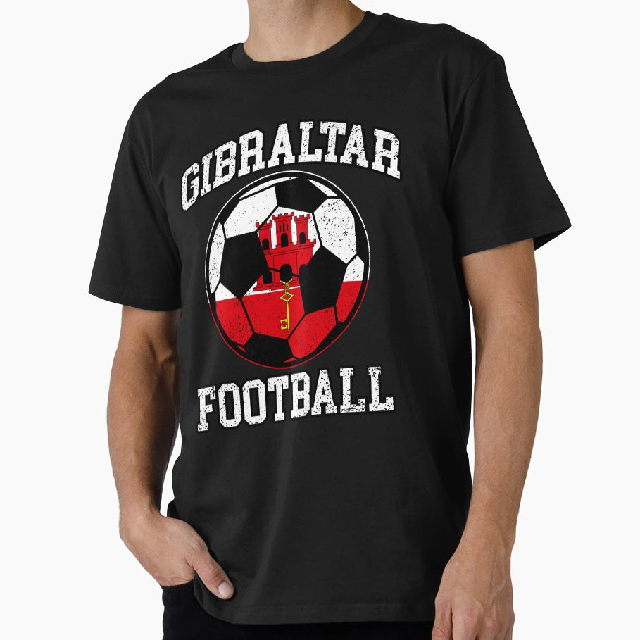 Soccer Ball Gibraltar Soccer Fans And T-Shirt - Streetwear Style Unisex - T-Shirt, Sweatshirt, Hoodie
