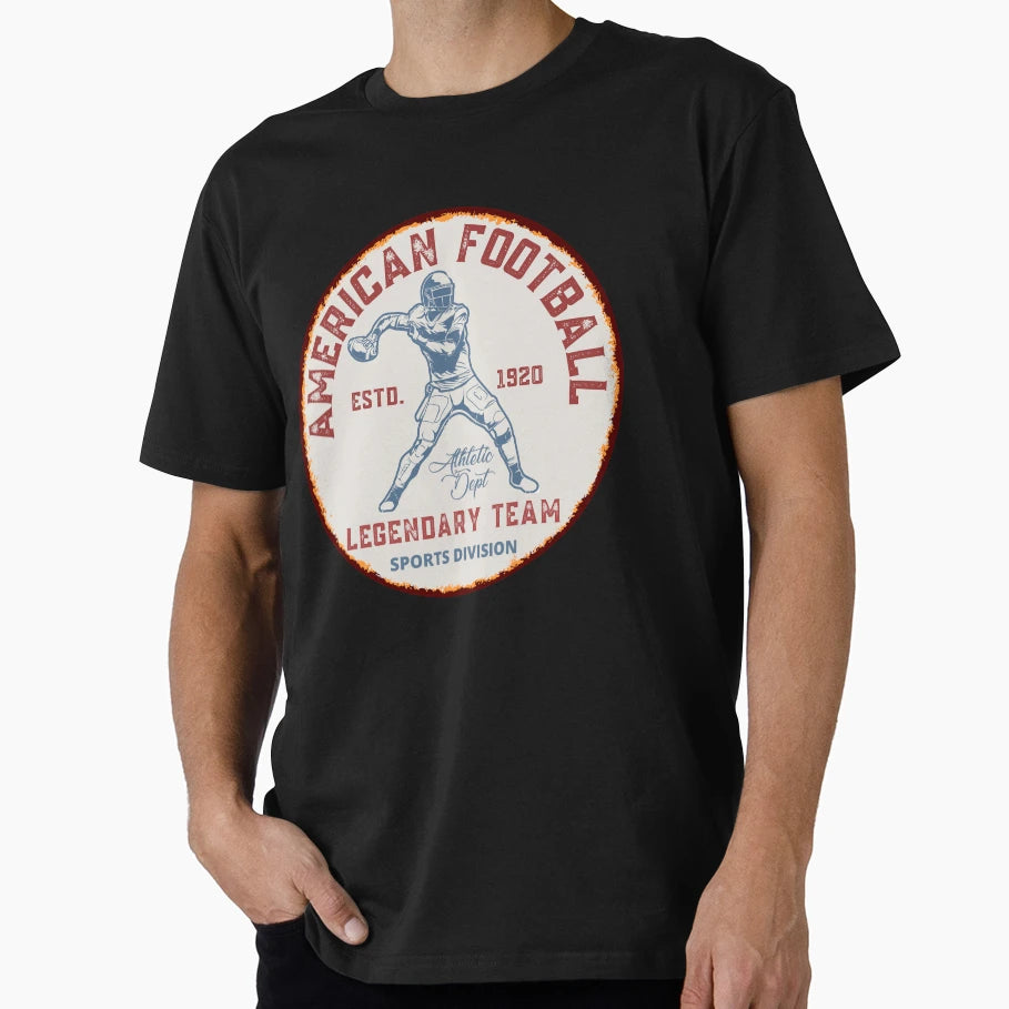 Distressed American Football Patch T-Shirt - Streetwear Style for Adults - T-Shirt, Sweatshirt, Hoodie