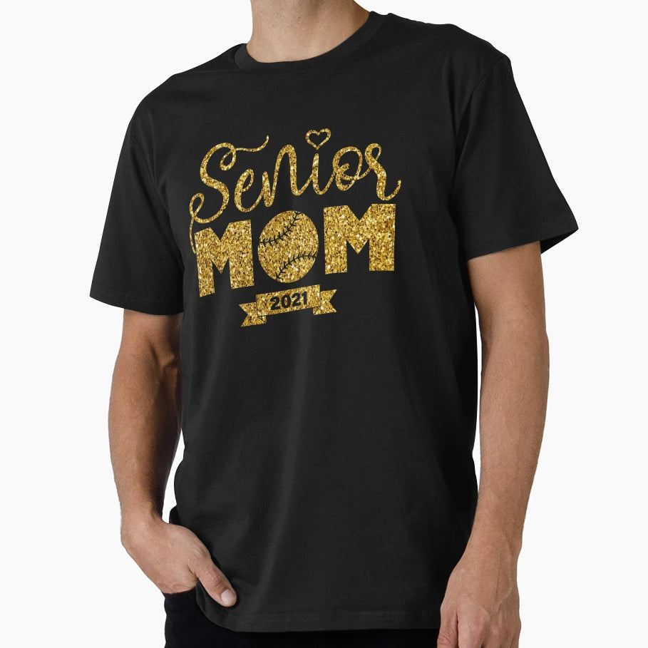 Senior Mom 2021 Baseball Mom Graduation T-Shirt - Trendy Graphic Men Women - T-Shirt, Sweatshirt, Hoodie
