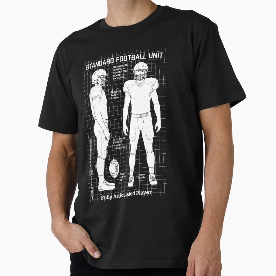 American Football Player Joke Action T-Shirt - Streetwear Style for Adults - T-Shirt, Sweatshirt, Hoodie