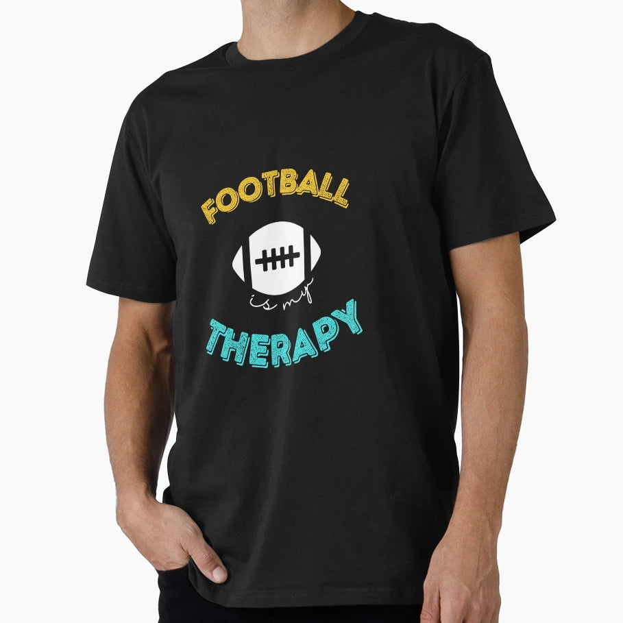 Football Is My Therapy T-Shirt - Unique Graphic Men Women - T-Shirt, Sweatshirt, Hoodie