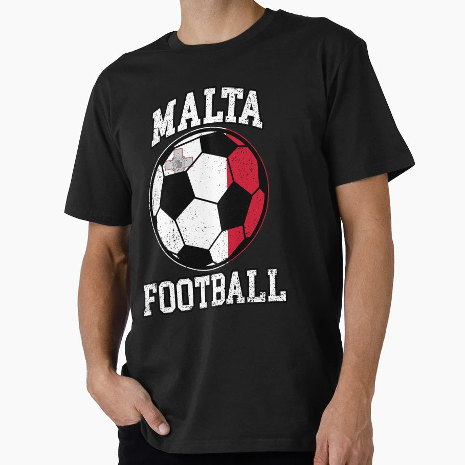 Soccer Ball Malta Soccer Fans T-Shirt - Casual Everyday Wear for Adults - T-Shirt, Sweatshirt, Hoodie