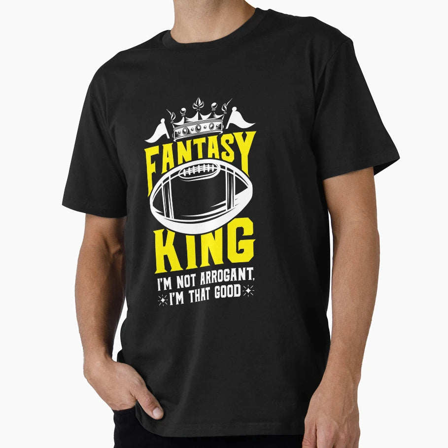 Funny Fantasy Football King Champion T-Shirt - Graphic Print for Adults - T-Shirt, Sweatshirt, Hoodie