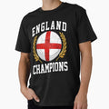 Soccer Ball Flag Champions England Fans T-Shirt - Trendy Graphic Men Women - T-Shirt, Sweatshirt, Hoodie