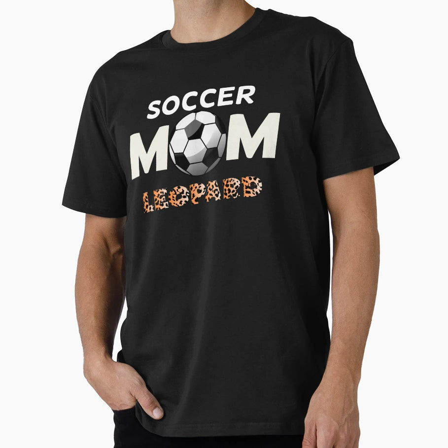 Soccer Mom Leopard Funny T-Shirt - Casual Everyday Wear for Adults - T-Shirt, Sweatshirt, Hoodie