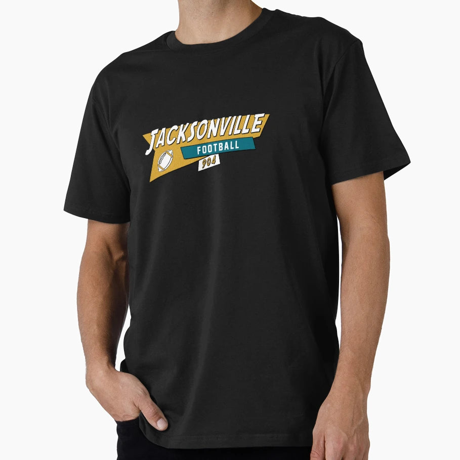 Jacksonville 90S Football T-Shirt - Custom Art Print Men Women - T-Shirt, Sweatshirt, Hoodie