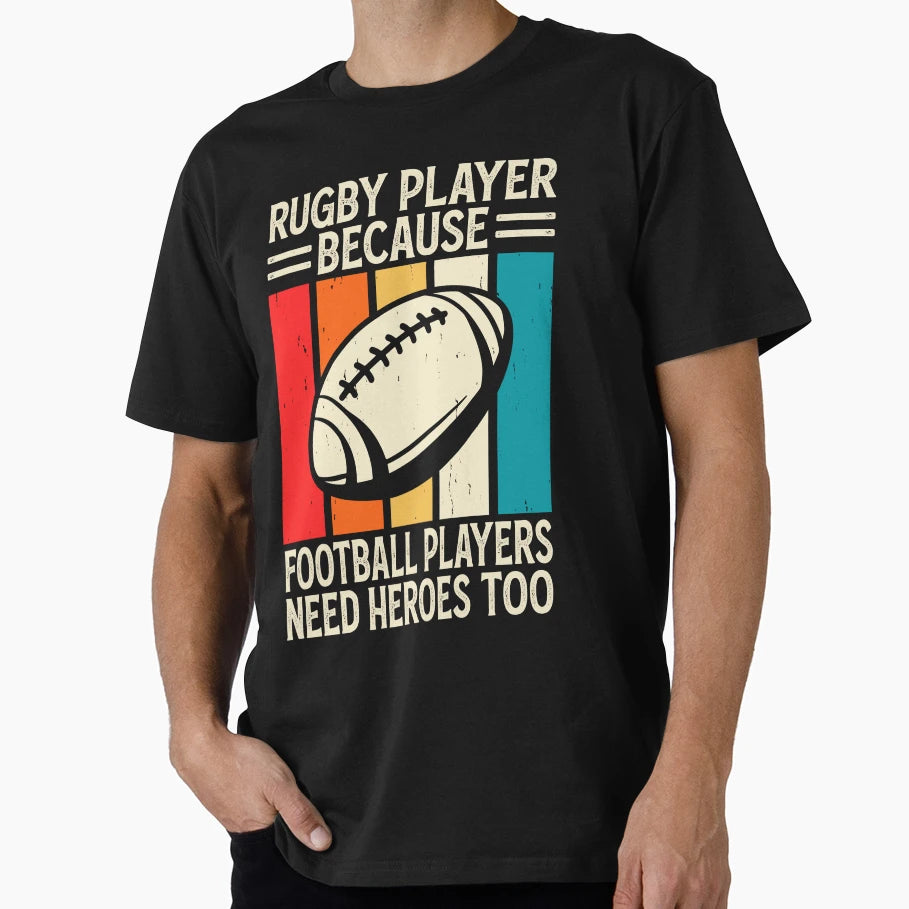 Rugby Player Because Football T-Shirt - Custom Art Print for Adults - T-Shirt, Sweatshirt, Hoodie