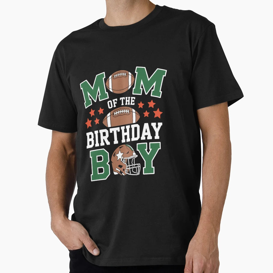 Mom Birthday Game Day Football T-Shirt - Trendy Graphic Unisex - T-Shirt, Sweatshirt, Hoodie