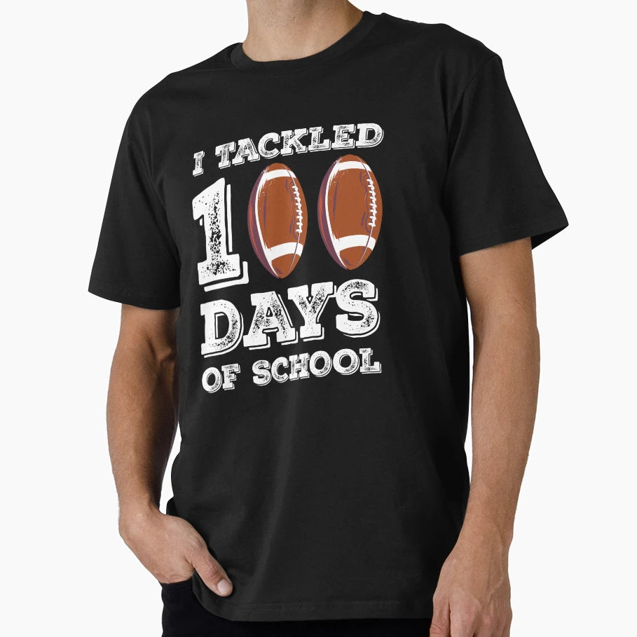 I Tackled 100 Days School 100Th Day T-Shirt - Unique Graphic for Adults - T-Shirt, Sweatshirt, Hoodie
