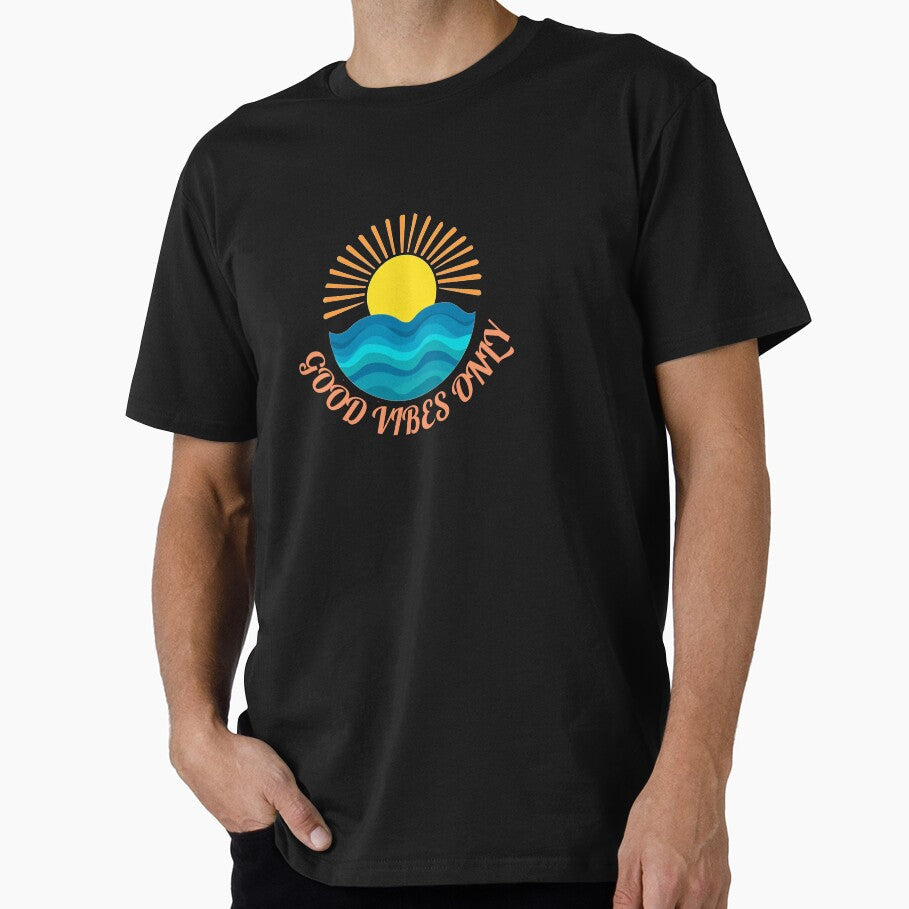 "Good Vibes Only Retro Typography Aesthetic by - Adult & Kids T-Shirts, Sweatshirts & Hoodies apparel design preview 1