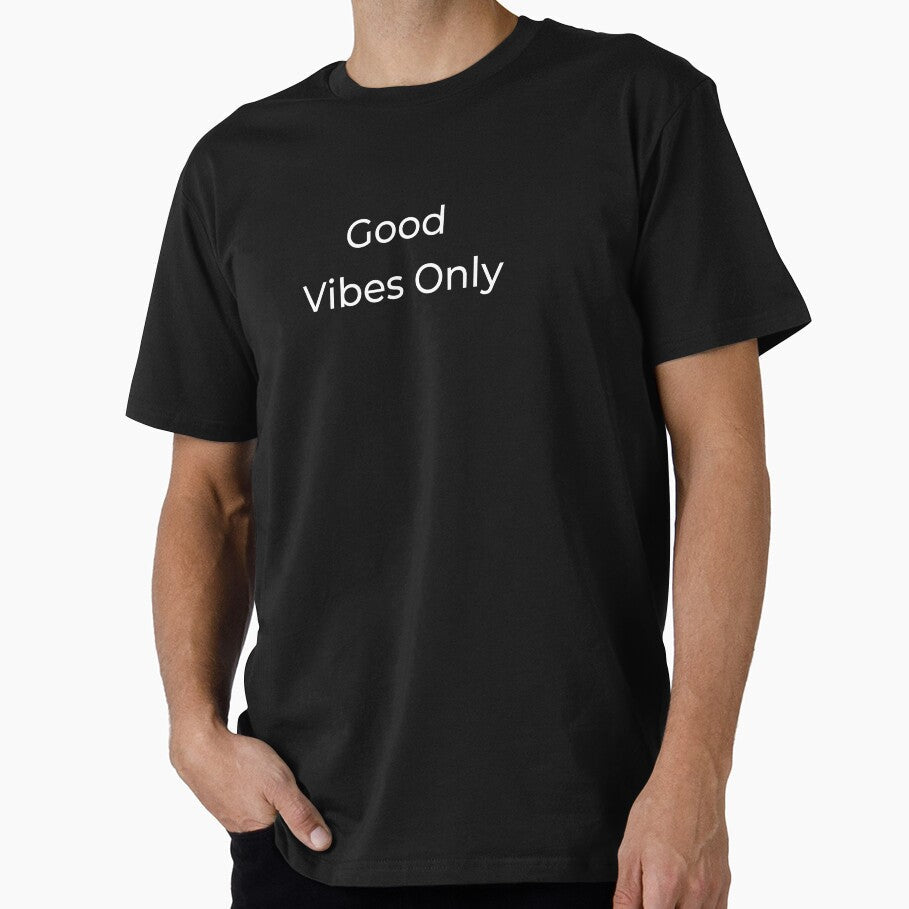 Phrase Good Vibes Only by BluePlanetStore - Adult & Kids T-Shirts, Sweatshirts & Hoodies apparel design preview 1