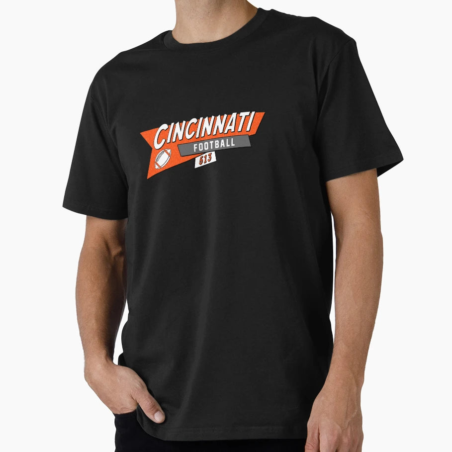 Cincinnati 90S Football T-Shirt - Streetwear Style Men Women - T-Shirt, Sweatshirt, Hoodie
