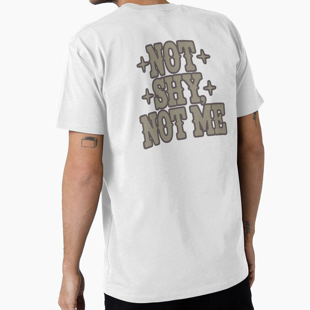Not Shy Bold Retro Block Typography by Meivelle - Adult & Kids T-Shirts, Sweatshirts & Hoodies apparel design preview 1