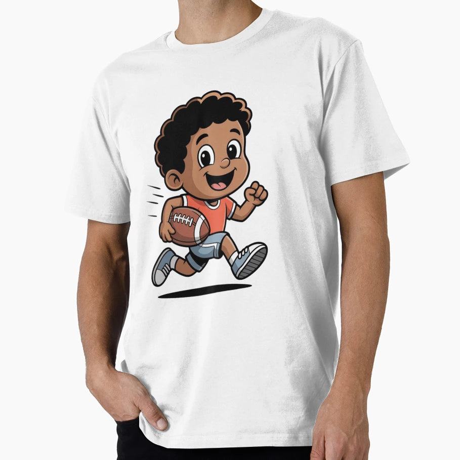 Happy Running American Football T-Shirt - Graphic Print Men Women - T-Shirt, Sweatshirt, Hoodie