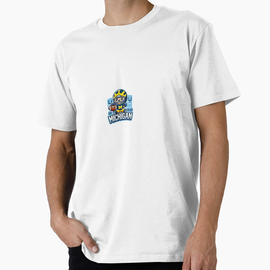 Chibi Umich Football Player T-Shirt - Fun Novelty Design Men Women - T-Shirt, Sweatshirt, Hoodie