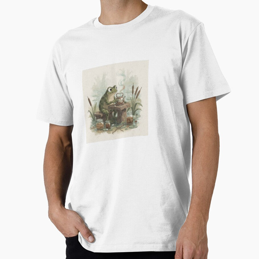 Frog Brewing Questionable Swamp Tea Funny Art by - Adult & Kids T-Shirts, Sweatshirts & Hoodies apparel design preview 1