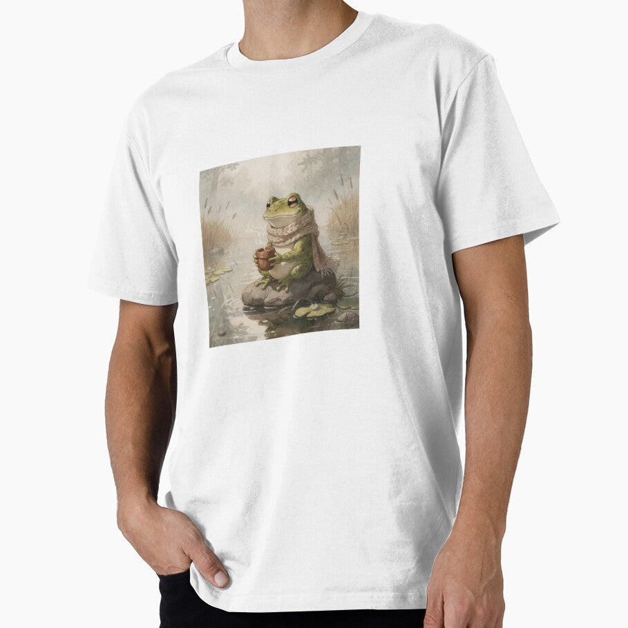 Frog's Cozy Acorn Coffee Morning by PictorialWhimsy - Adult & Kids T-Shirts, Sweatshirts & Hoodies apparel design preview 1