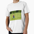 Child Plays Colorful Ball Green Lawn T-Shirt - Novelty Apparel for Adults - T-Shirt, Sweatshirt, Hoodie