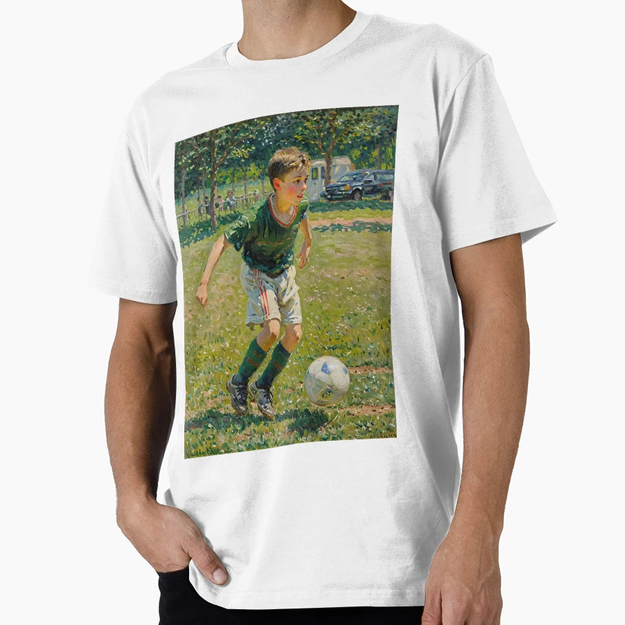 Playing Soccer T-Shirt - Minimalist Print Men Women - T-Shirt, Sweatshirt, Hoodie