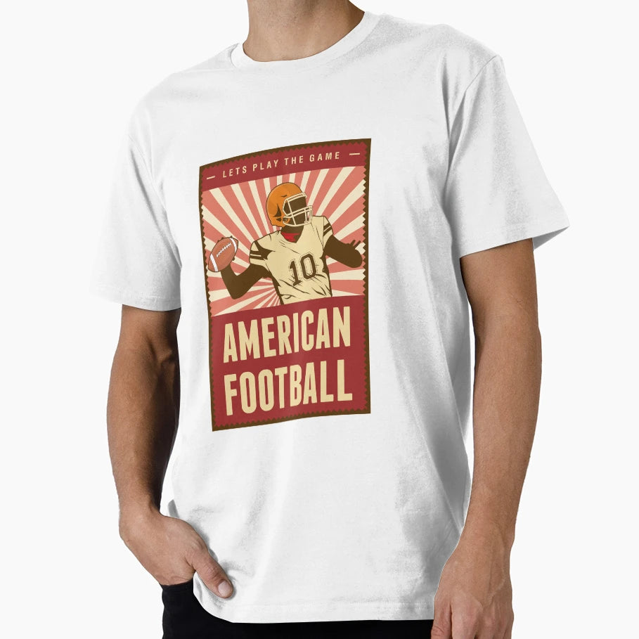 American Football Player T-Shirt - Minimalist Print Men Women - T-Shirt, Sweatshirt, Hoodie