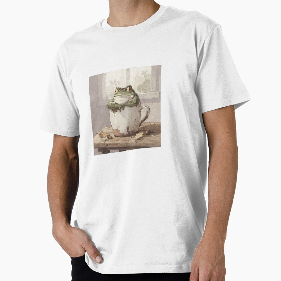 Grumpy Toad Won't Leave His Mug Funny Art by - Adult & Kids T-Shirts, Sweatshirts & Hoodies apparel design preview 1