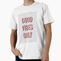 Good Vibes Only Snow Leopard by cardtroversial - Adult & Kids T-Shirts, Sweatshirts & Hoodies apparel design preview 1