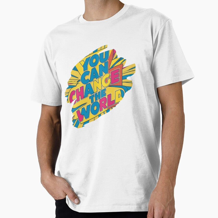 Change the World Empowering Typography Dynamic - Adult & Kids T-Shirts, Sweatshirts & Hoodies apparel design preview 1