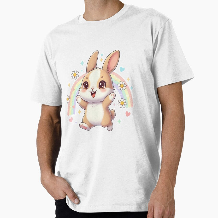 Lucky Spring Bunny by SimonsDesignArt - Adult & Kids T-Shirts, Sweatshirts & Hoodies apparel design preview 1