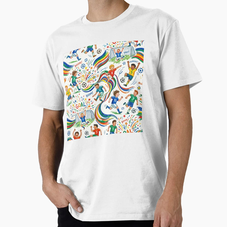 Goal Colorful Soccer Celebration T-Shirt - Fun Novelty Design Men Women - T-Shirt, Sweatshirt, Hoodie