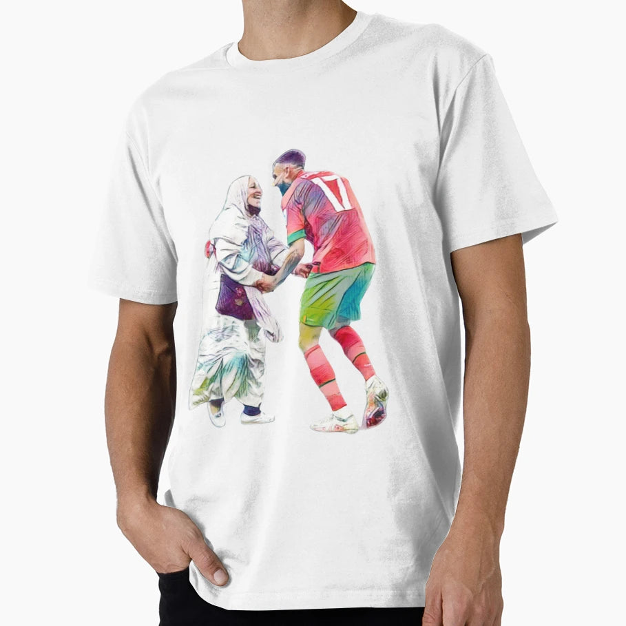 Boufal And His Mom Dancing And T-Shirt - Minimalist Print for Adults - T-Shirt, Sweatshirt, Hoodie