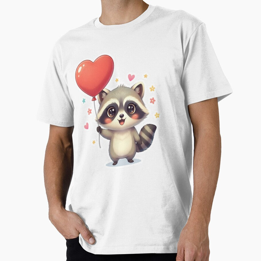 Heart-shaped raccoon by SimonsDesignArt - Adult & Kids T-Shirts, Sweatshirts & Hoodies apparel design preview 1