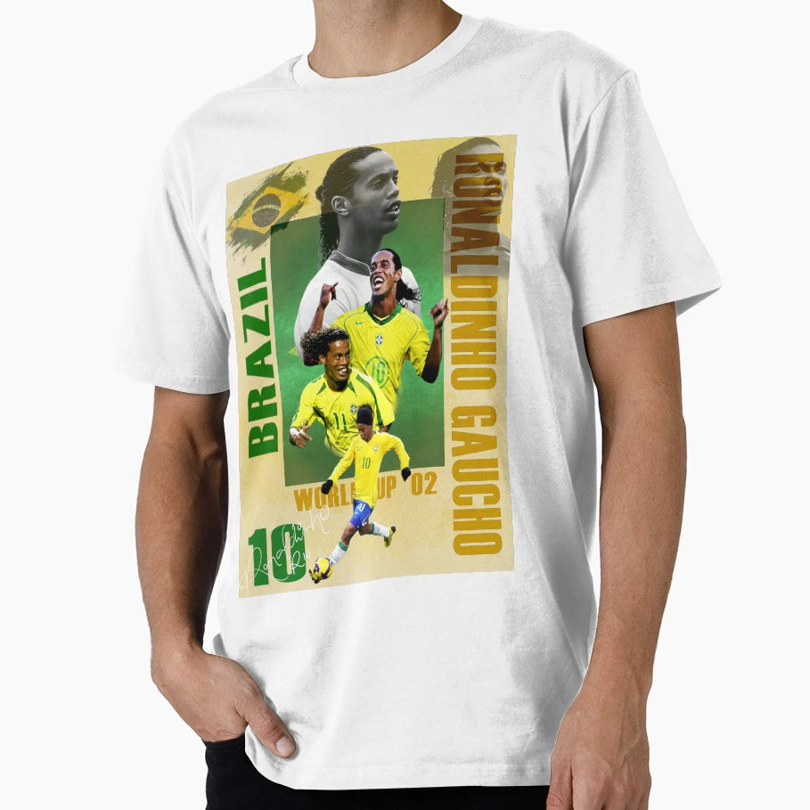 Ronaldinho Brazil Iconic Football Legend T-Shirt - Graphic Print Men Women - T-Shirt, Sweatshirt, Hoodie