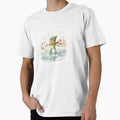 Frog Ice-Skating on the Frozen Pond by - Adult & Kids T-Shirts, Sweatshirts & Hoodies apparel design preview 1